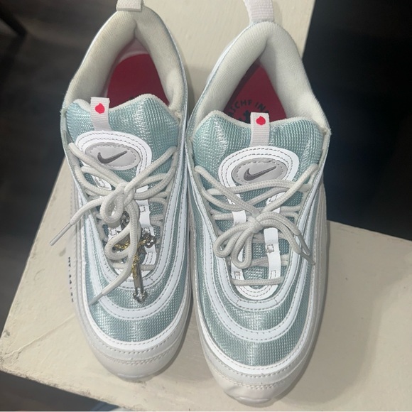 Size 6.5 M 8W- Nike Air Max 97 x MSCHF INRI Jesus White 2019 - Picture 6 of 12